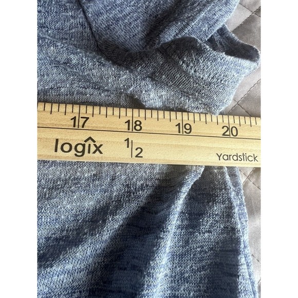 Juicy Couture Womens Size Large Short Sleeve Lace Up Faux Wrap Burnout Top Blue - Picture 5 of 10